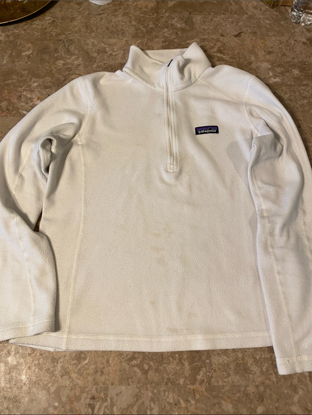 Patagonia Women's  Sweater 1/4 Zip Cream Off White Oyster White Size M
